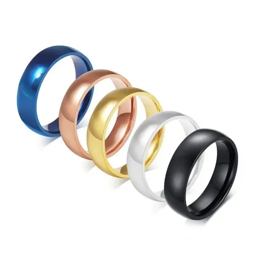 RTM89 Unisex Titanium Steel Ring Sleek Plain Body Jewelry for Men Women