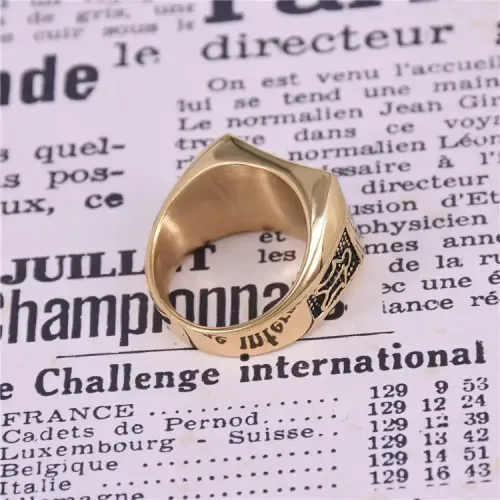 RTM310 AG Logo Men's Ring Titanium Stainless Steel Fashion Jewelry