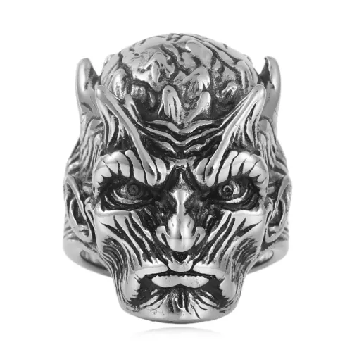 RTM1592 Punk Stainless Steel Dragon Ring Edgy Animal-Themed Jewelry for the Modern Rebel