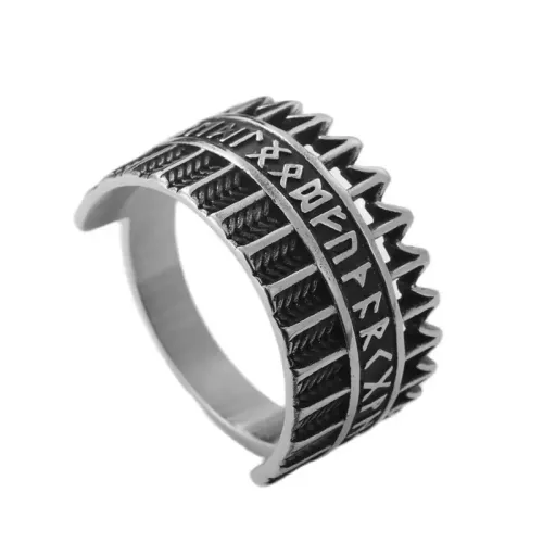 RTM1837 Masonic Stainless Steel Ring with Feather Arrow Design Elegant Jewelry