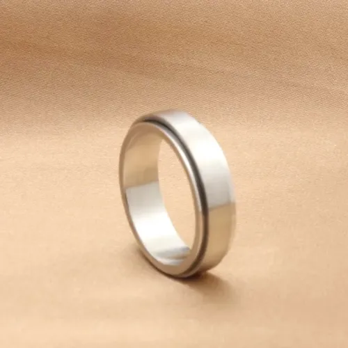 RTM1859 Rotating Stainless Steel Jewelry Ring Sleek Spinner Band for Men & Women