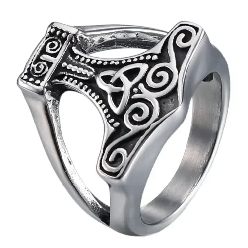 RTM602 Men's Celtic Knot Ring Stainless Steel Punk Band