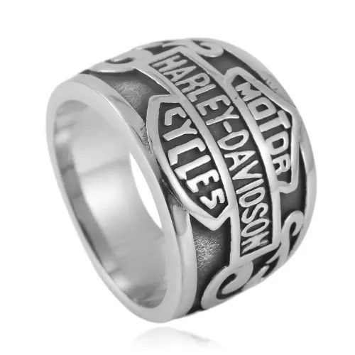 RTM1594 Men's Punk Stainless Steel Motorcycle Ring with Eagle Design