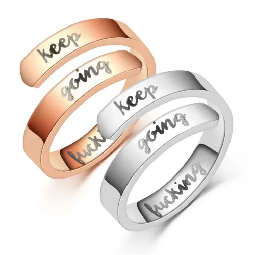 RTM2874 Exquisite Inspirational Unisex Motivational Ring Empowerment Jewelry
