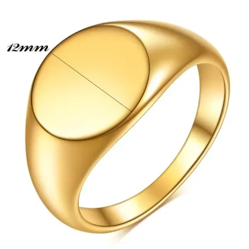 RTM2250 12MM Oval Stainless Steel Couples Ring with Laser Engraving Perfect Pair Jewelry