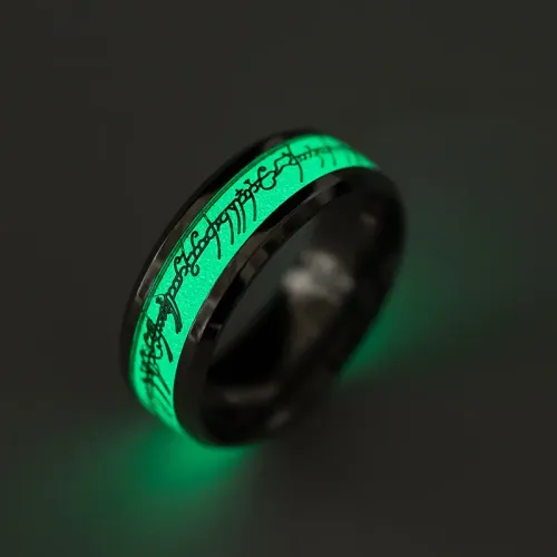 RTM1220 Lord of the Rings Fluorescent Glow Ring Shiny Alphabet Party Accessory