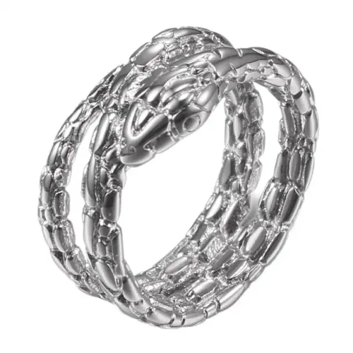 RTM566 Unisex Medusa Snake Ring Titanium Stainless Steel Fashion Jewelry