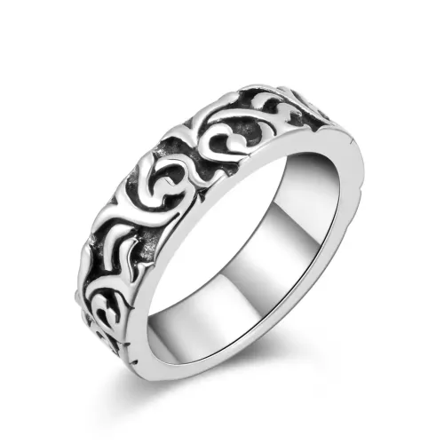 RTM1058 Multi-Layer Wide Band Men's Ring in Stainless Steel Durable & Stylish