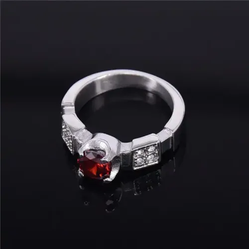 RTM330 Black and Gold Ring Fluted Two Zircon Tungsten Steel Men's Band