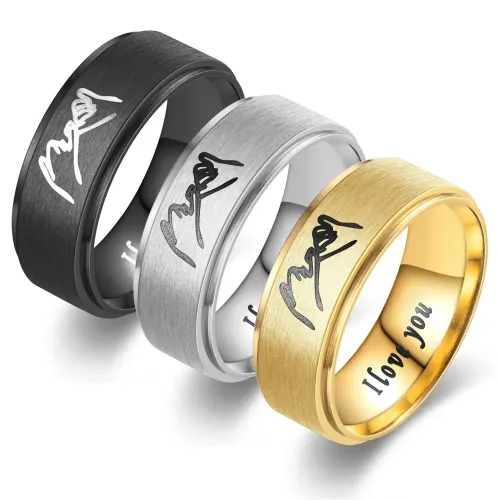 RTM2760 Holding Hands Love Couple Rings Stairs Design Symbolizing Togetherness
