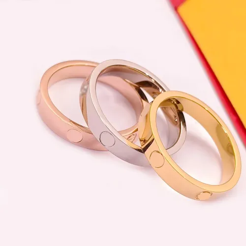 RTM861 Chic Stainless Steel Couple Rings Elegant Female Matching Bands