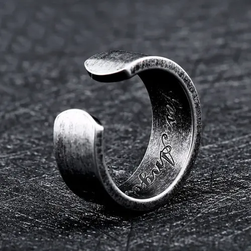 RTM2297 Horizon Longitude & Latitude Stainless Steel Ring Unisex Couple Jewelry