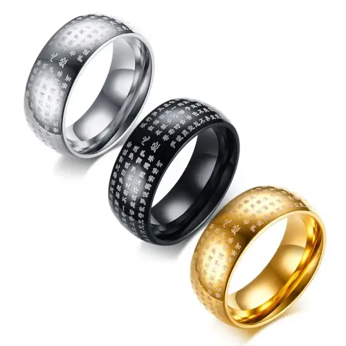 RTM175 8MM Chinese Stainless Steel Ring Men's Fashion Jewelry Accessory