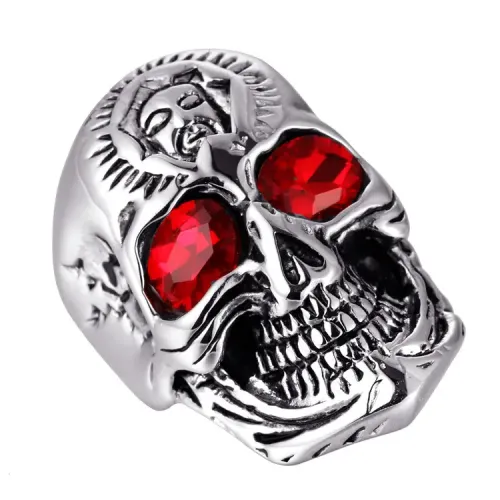 RTM2127 Punk Skull Ring Stainless Steel Jewelry for Men