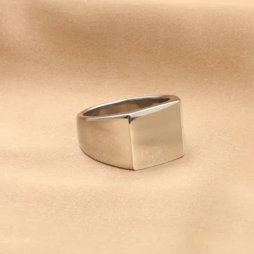 RTM1974 Luxurious Square Stainless Steel Ring Shiny,Elegant Jewelry Accessory