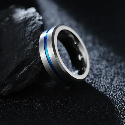 RTM1467 US Standard Size Tungsten Steel Ring for Men Durable Jewelry Accessory