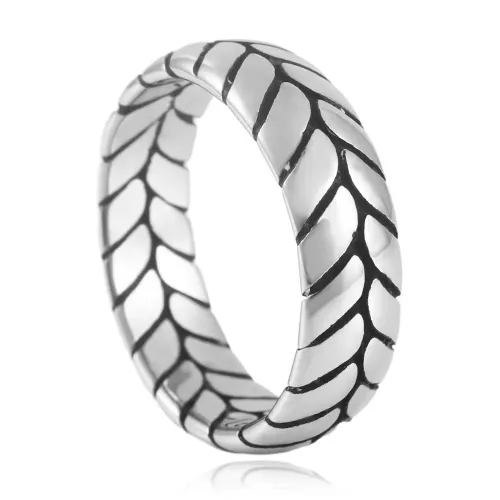 RTM1642 Stainless Steel Tire Print Ring for Women Wheel Shaped Fashion Jewelry