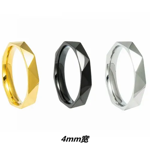 RTM1261 Geometric Rhombic Stainless Steel Ring Unisex Fashion Jewelry