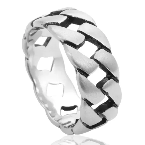 RTM2048 Punk Stainless Steel Imitation Chain Ring Edgy Fashion Accessory
