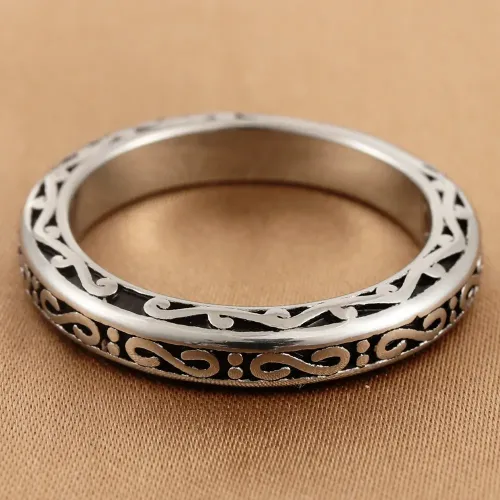 RTM1578 Elegant Jewelry Pattern Stainless Steel Ring Timeless Accessory for Men & Women