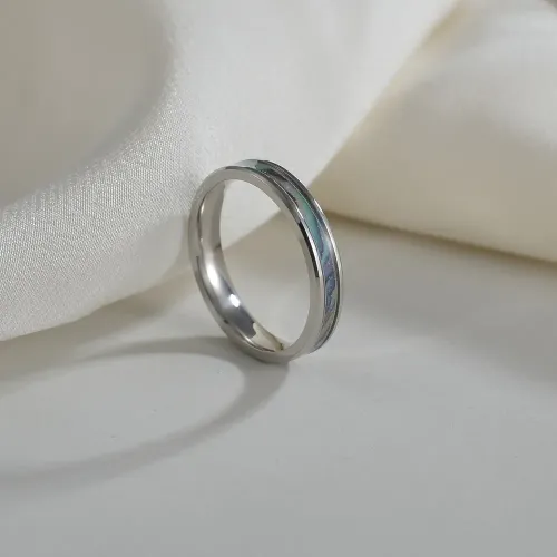 RTM1283 4MM Stainless Steel Couple Ring US Standard Size,Precision Imitation Shell Design