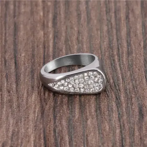 RTM395 Rhinestone Jewelry Set Women's Titanium Steel Ring for Parties Gifts