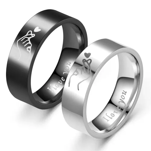 RTM2674 ILOVEYOU Couple Love Ring Timeless Expression of Romance