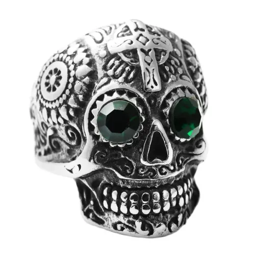 RTM1762 Punk Skull Ring Stainless Steel Design Jewelry for Edgy Style