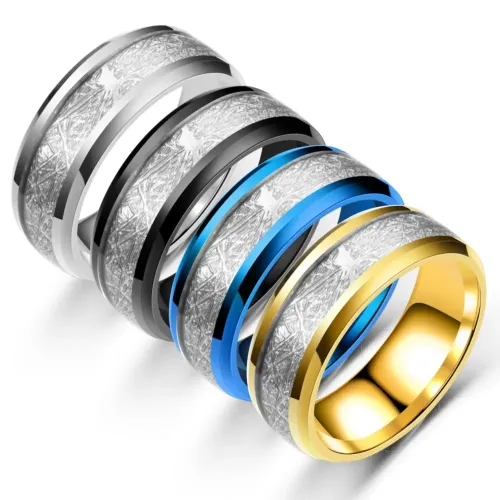RTM2744 Stainless Steel Matte Pine Oil Drip Ring with Inlaid Ice Silk Pattern