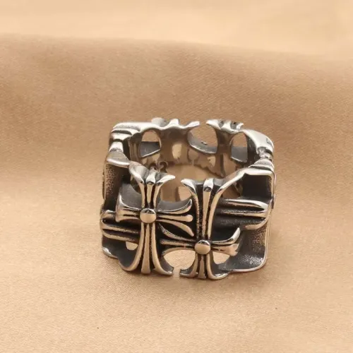RTM1943 Stainless Steel Cross Pattern Ring Elegant Jewelry for Men & Women