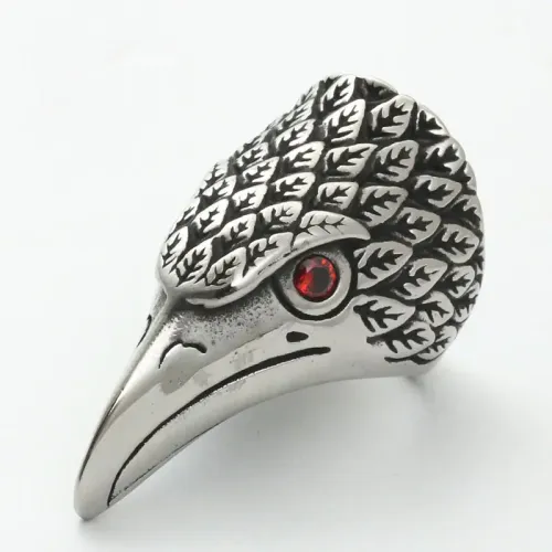 RTM1975 Eagle Head Punk Ring Stainless Steel Jewelry for Men