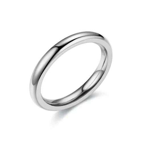 RTM898 Stainless Steel Oval Cylindrical Ring for Couples Timeless Bond