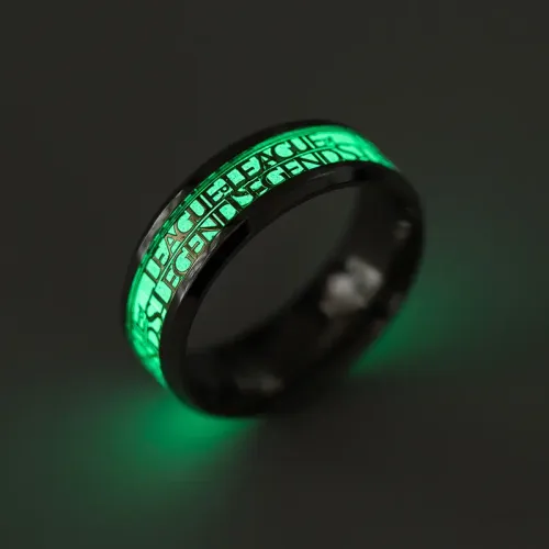 RTM1294 League of Legends Stainless Steel Fluorescent LOL Ring Ultimate Fan Souvenir