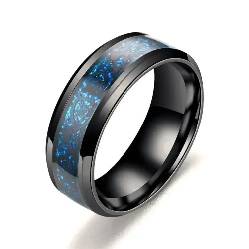 RTM947 Majestic Dragon Pattern Stainless Steel Ring for Men Bold Fashion Accessory