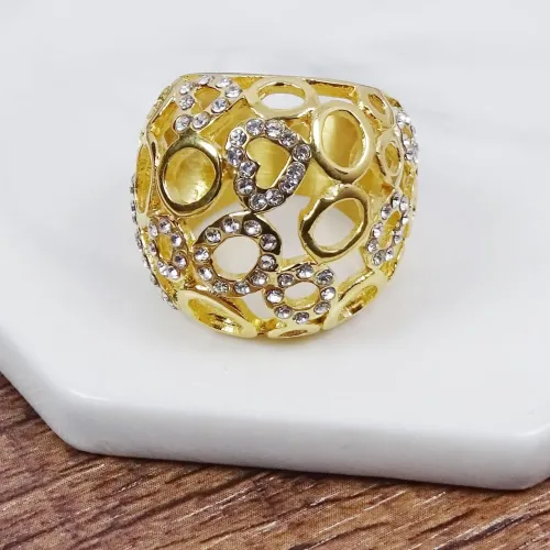 RTM367 Unisex Diamond Ring Titanium Stainless Steel Spherical Hand Jewelry