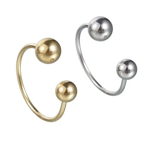 RTM2532 Women's 14K Gold-Plated Open Adjustable Stainless Steel Ring