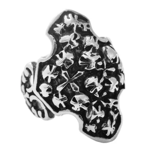 RTM1749 Punk Skull Cross Ring Stainless Steel Jewelry for Men