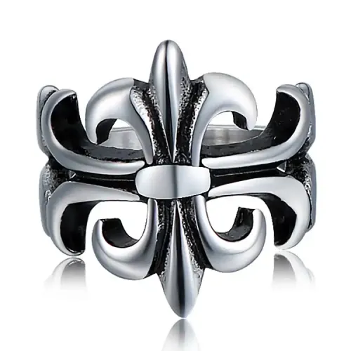 RTM650 Titanium Steel Crow Cross Ring Unisex Jewelry for Men and Women