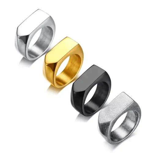 RTM84 Men's Trendy Arrow Ring Stainless Steel Fashion Accessory