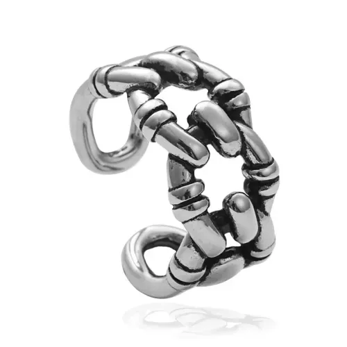 RTM1732 Stainless Steel Hollow Jewelry Chain Buckle Ring Sleek & Durable Accessory