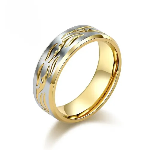 RTM1093 Elegant British Men's Stainless Steel Jewelry Rings Timeless Style