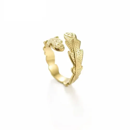 RTM2500 14K Gold-Plated Stainless Steel Open Ring Adjustable Women's Sol Tail Ring