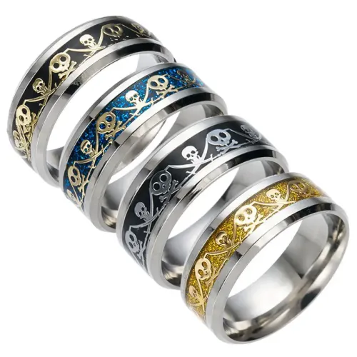 RTM1330 Unisex Pirate Captain Rings Korean Punk Style for Men & Women