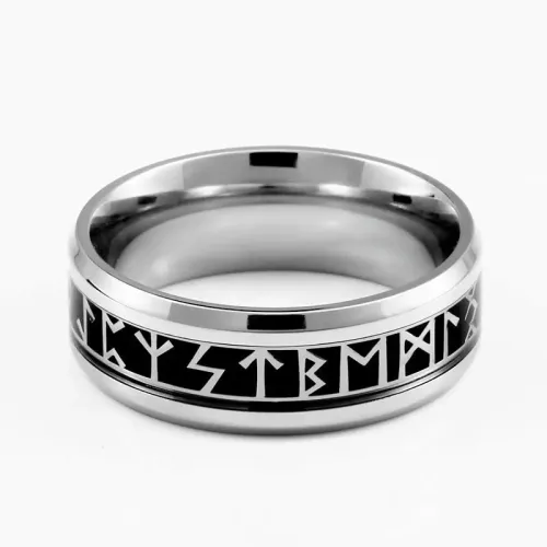 RTM2308 Unisex Viking engrave Stainless Steel Ring Elegant Jewelry for Men & Women