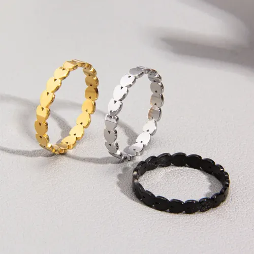 RTM1222 Infinity Heart Shaped Ring Stainless Steel Couple Gift for Women