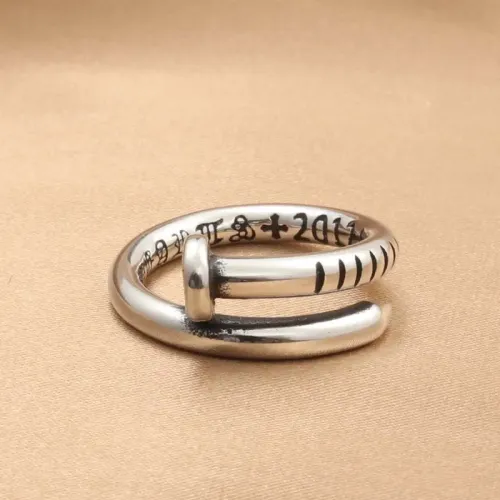 RTM1864 Stainless Steel Nail Ring for Men & Women Fashion Finger Jewelry Piece