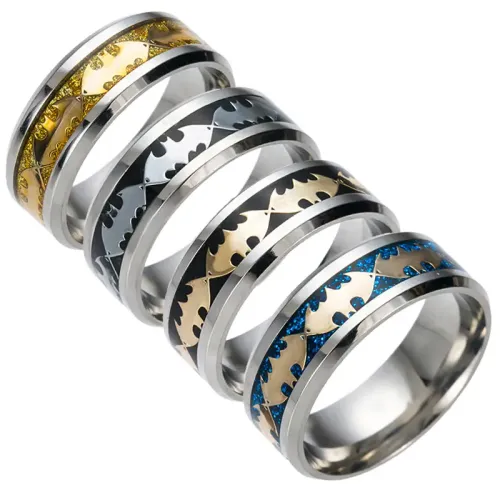 RTM1189 Men's Stainless Steel Bat Ring Gothic Jewelry Accessory