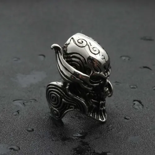 RTM1960 Warrior Ghost Skull Ring Punk Stainless Steel Accessory for Men