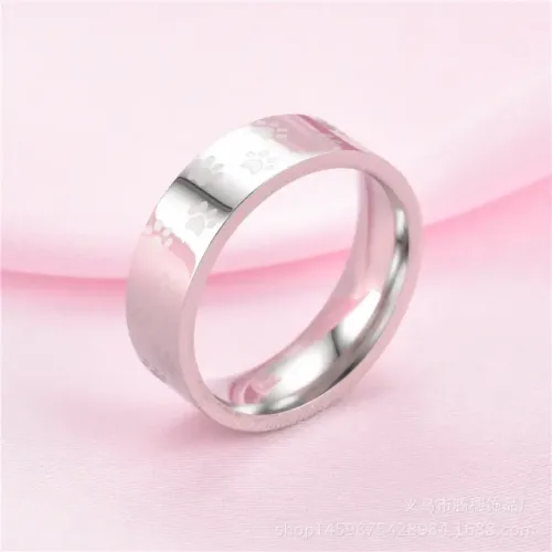 RTM992 6mm Frosted Stainless Steel Ring for Men Sleek & Modern Plain Band