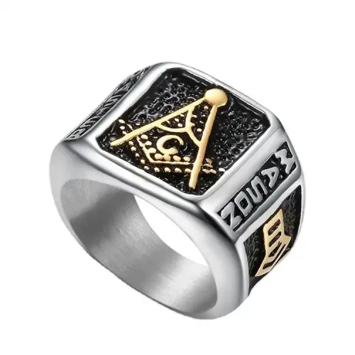RTM317 AG Logo Pastmaster Titanium Steel Rings Festive Unisex Stainless Jewelry